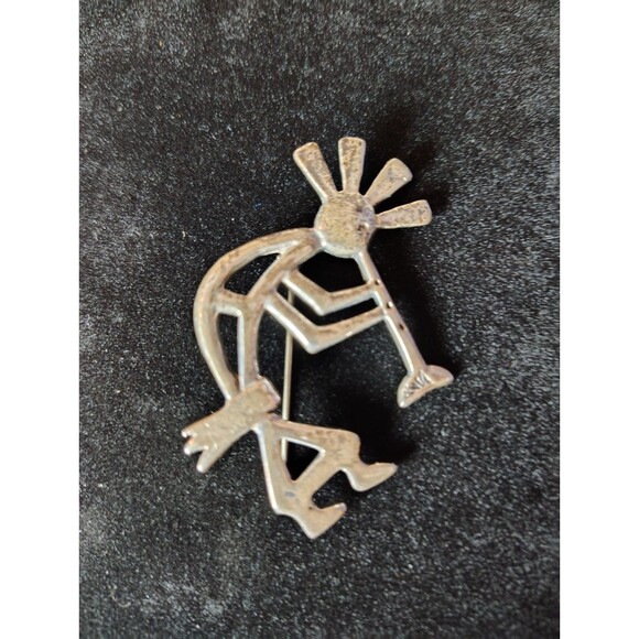 Vtg CS 925 Mexico Sterling Kokopelli Brooch Tested Signed Flute Dancer 2" 12.59 - Picture 1 of 9